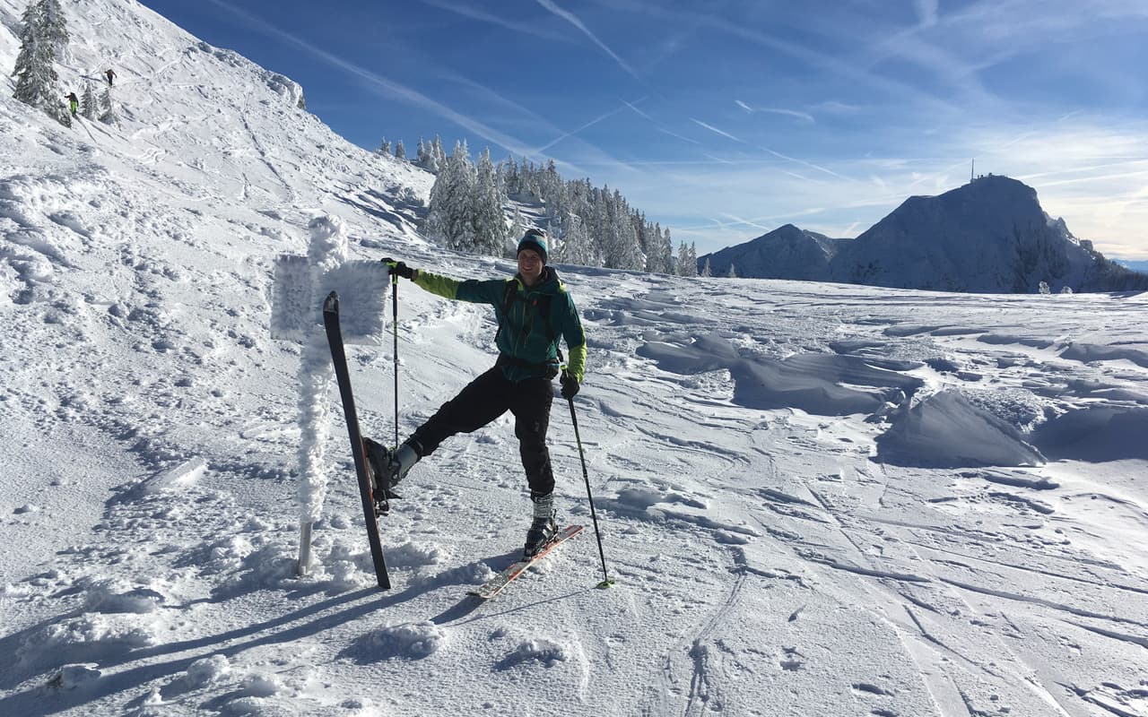 Micha Stücher on skis